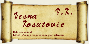 Vesna Košutović vizit kartica